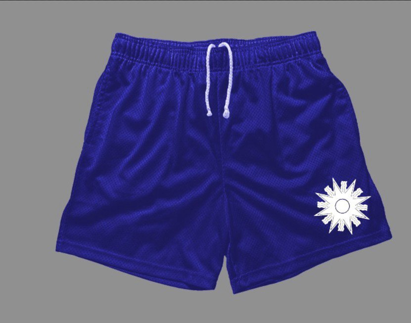 Chaldean Mesh Shorts- White Star