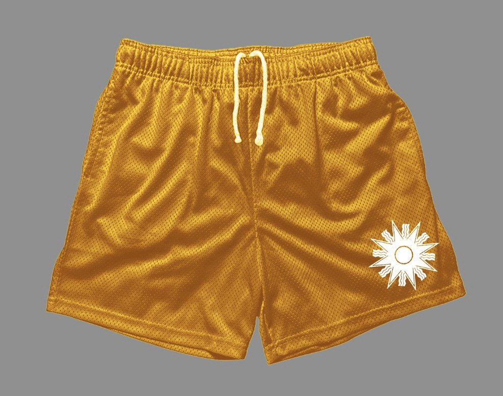 Chaldean Mesh Shorts- White Star